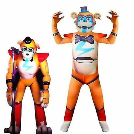 Pop fem nätter på Freddys Glamrock Cosplay kostym för barn