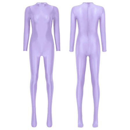 Naisten pitkähihainen vartalonmyötäinen korkeavyötäröinen haalari kokopuku yksiosainen asu pinkki M