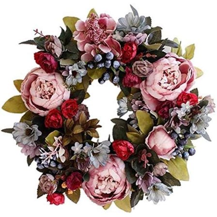 Ovikranssi pionikranssi simulaatiokukka kevät ja kesä neljä vuodenaikaa kranssi pyöreä riisiviini roikkuva koriste festivaali