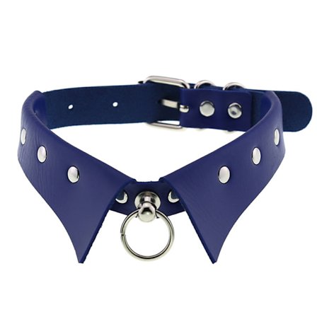 Läder Choker Punk Krage Dam Nitar Dubbade Chocker