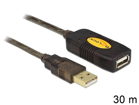 Delock Extension cable USB 2.0 - USB-forlengelseskabel - USB til USB - 30 m