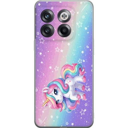 Kompatibelt Mobildeksel til OnePlus 10T Stitch i polaroidrammer med blå pastelltoner og søte uttrykk i collage med hjerter