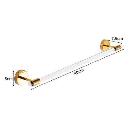 Håndklædeholder til badeværelse 16" Klar Akryl Håndklædeholder Lucite Håndklæde