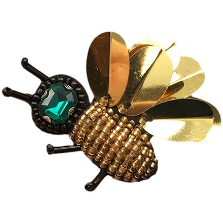 Håndlavede Rhinestone Perle- og Sequin-patches, Seje Modebier Sy På Krystalperle-patch Til Tøj, Sko Dekoration Perleapplikation Søde Patche