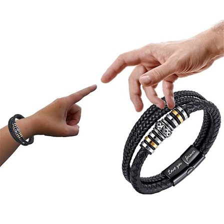 Flätat konstläderarmband Rep Justerbart Armband Gåva