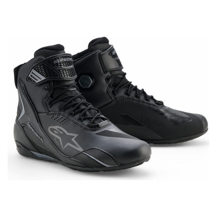 Motorradschuhe Alpinestars Faster-4 Drystar Schwarz/Dunkelgrau 43,5
