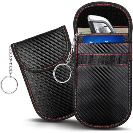 2 kpl hiilikuitu RFID-suojaus avaimenperä auton avaimen signaali