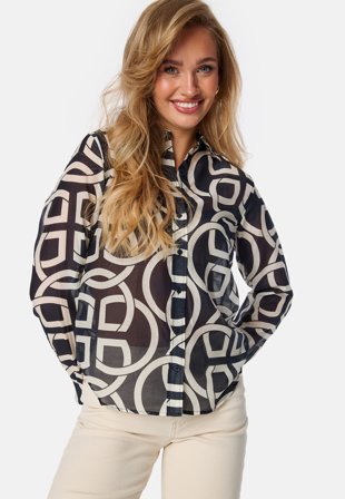 GANT Monogram Print Silk Shirt Klær