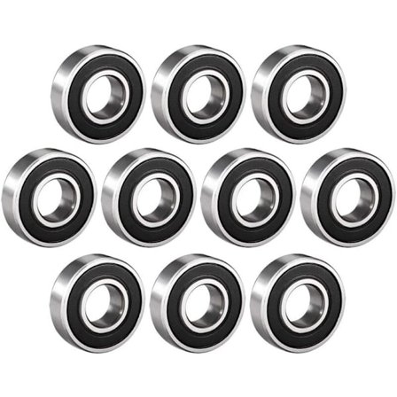 10 stk. kuglelejer, fremstillet af lejestål 12 mm x 28 mm x 8 mm, dobbelt skærmede dybsporkuglelejer