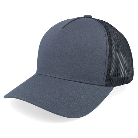 Equip - Grau Trucker Cap - Blank Dark Charcoal/Black A-frame Trucker @ Hatstore