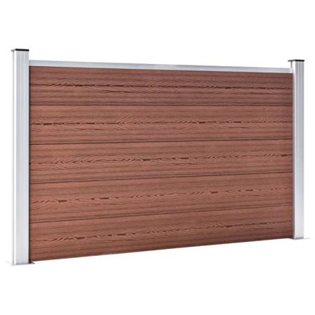 Vidaxl Staketpanel Wpc 699x106 Cm Brun Brun