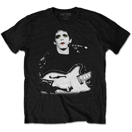 Lou Reed Unisex Adult Bleached Photograph Cotton T-Shirt M Svart