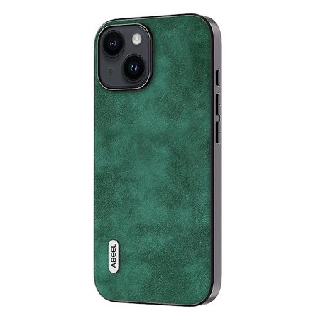 För Iphone 15 Plus Textured Pu-läderbelagd Pc+tpu Shell Ultra Tunt Phone case