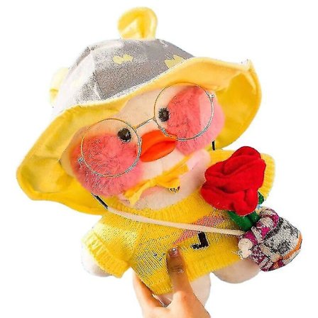 Pieni keltainen ankkanukke pehmolelu 30cm Lala Fanfan ankka pehmolelu ankka syntymäpäivälahja lahja #02