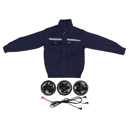 Jakke med vifter, Triple Vifter Kjølende Klimaanlegg Jakke Klær for Arbeid