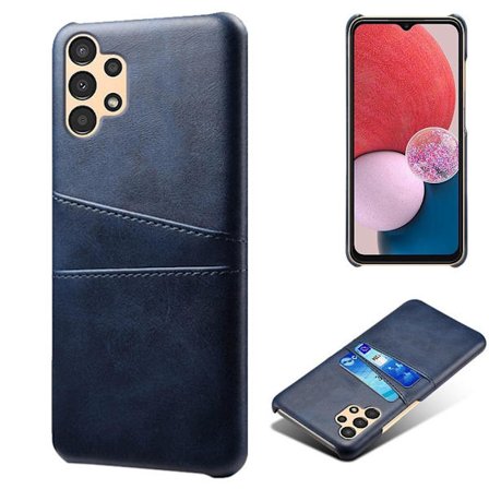 SKALO Samsung A13 4G PU-nahkainen Korttikotelo - Sininen