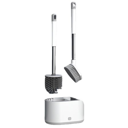 Toiletplunger og -børste, 2 i 1 Toiletbørstesæt med Plunger