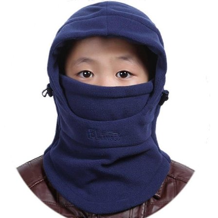 Fleece Mössa för Barn Skidmask Ansiktsskydd Halsvärmare Vinter Tjock Unisex Barn