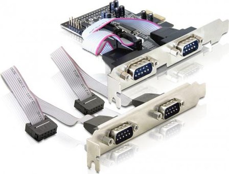 Delock 4 x serial PCI Express Card - seriell adapter - PCIe - 4 porter