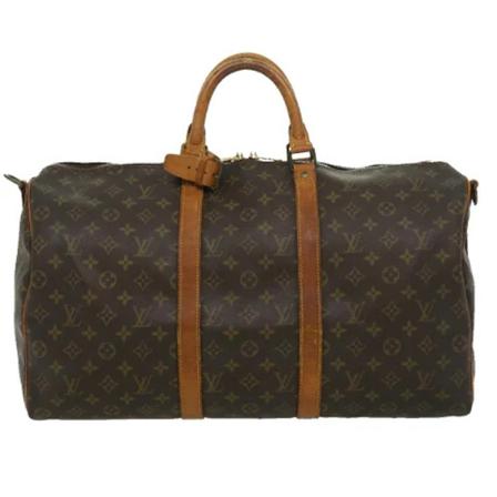 Louis Vuitton Vintage, Pre-owned Canvas travel-bags Bruin, Dames, Maat:ONE Size,leer