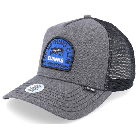 Djinns - Svart trucker Keps - Do Nothing Club Ox-Diamond Black Trucker @ Hatstore