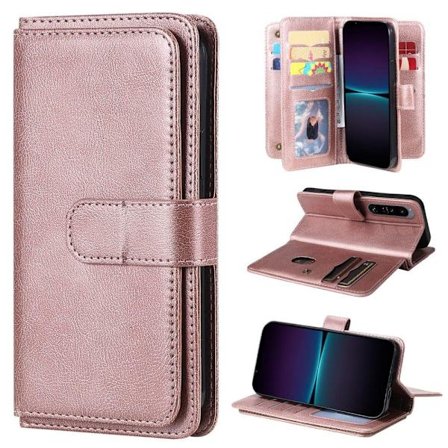 Sony Xperia 1 IV fodral med 10 fickor - Rosa