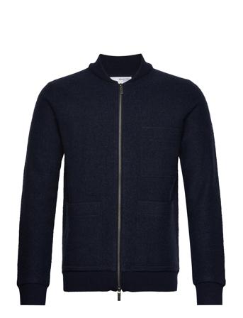 Slhnealy Knit Bomber Ex Navy Selected Homme