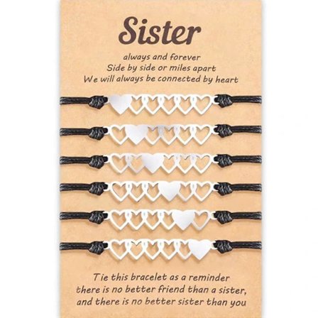 Sisarusten rannekoru 2/3/4/5/6 Pitkän matkan kosketusrannekoru Narurannekoru