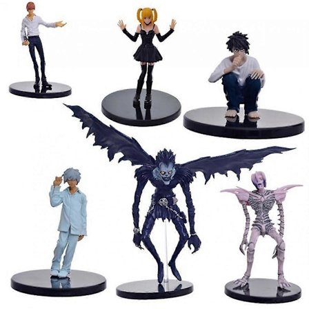 6 stk. 15 cm Death Note Night God Of Death Ryuk Figur Leke (Svart)