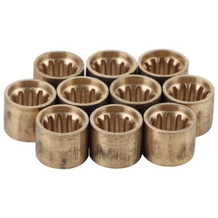 10 stk. Billardkø Messing Tip Snooker Kobber Pool Ferrules Reparationsværktøj Tilbehør 9,5MM med Tænder