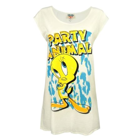 Looney Tunes Dam/Damer Festdjur Tweety Pie Tunika L Creme