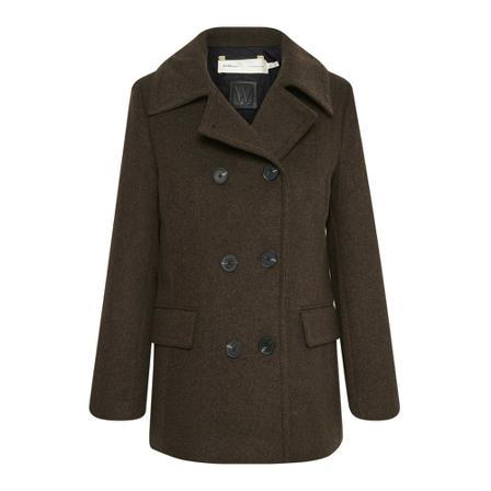 InWear Ming Frakke Brun, Dame Uldfrakker, Størrelse: L