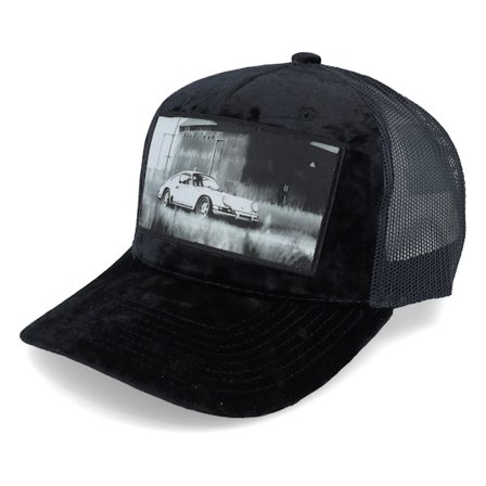 Calza Pennello - Sort trucker Kasket - Classic Sportscar Black A-frame Trucker @ Hatstore