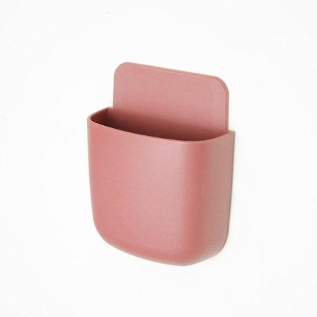 Fjärrkontrollhållare Väggfäste Självhäftande Pennhållare Självhäftande Förvaring Röd