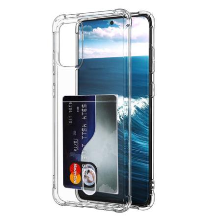 Stødabsorberende silikonecover med kortrum - Samsung Galaxy A52 Transparent/Genomskinlig