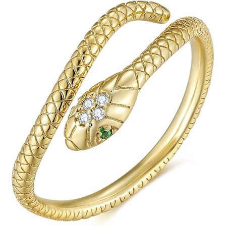 Ormring i 925 Sterling Silver, Justerbar Öppen Ring