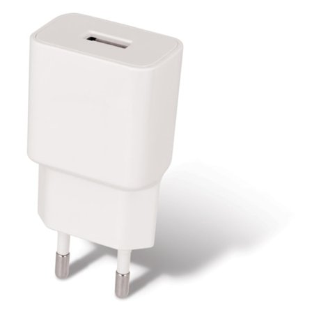 Maxlife väggladdare med USB-utgång, inklusive USB-C kabel, 1A, vit