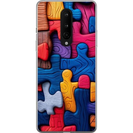 Yhteensopiva Puhelinkuori OnePlus OnePlus 8 Leikkisä kuvitus Stitchin kanssa vaaleanpunaisissa omenoissa pehmeässä pastellidesignissa, jossa yhdist