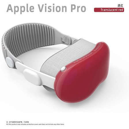 Gjennomsiktig deksel for Vision Pro, beskyttelsesdeksel for Vision Pro VR-hodesett, gjennomsiktig TPU-beskyttelse for Apple Vision Pro-støtfangere