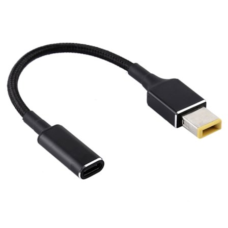 PD 100W 18,5-20V Square Pin til USB Type-C-adapter Lenovo