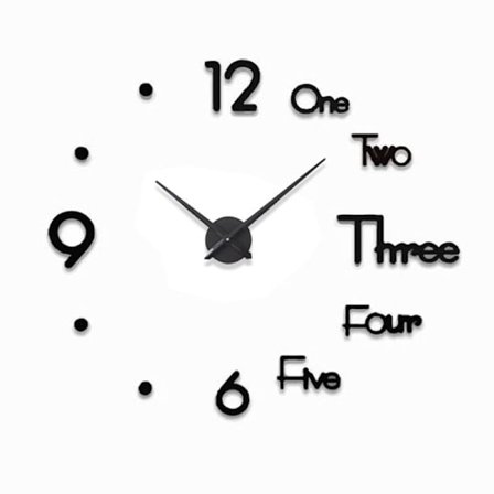 Veggklokke klistremerker DIY rammeløs moderne 3D flyttbare speil veggklistremerker stille klokker stor klokkedekorasjon for stue soverom hjemmedekor (