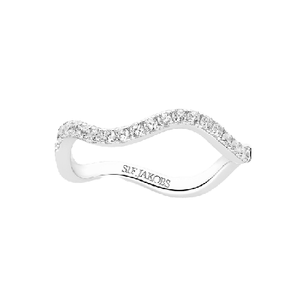 Sif Jakobs Jewellery Ring Ellera Waves Medio Ringar Dam Silver 56