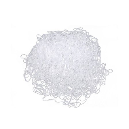 350 st engångsgummisnoddar för barn (vit) (350 st, vit)