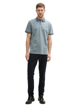 Tom Tailor Polo With Print - Blue - M