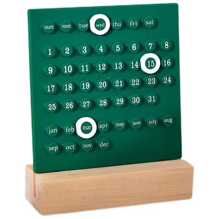 Trekalender Evighetskalender Retro Hjem Unike Gaver, Måned Datovisning, Skrivebordsdekorasjon