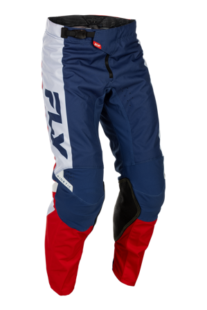 Pantaloni Motocross FLY Racing Kinetic V26 roșu/alb/albastru 30
