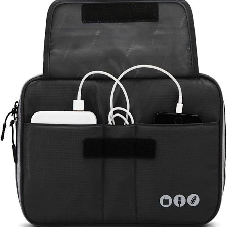 Universal rejse kabelarrangør til elektronisk tilbehør sort og grå