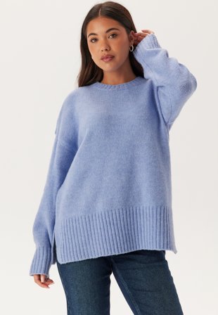 Pieces Pcnancy Ls Loose O-neck Knit Hydrangea Klær