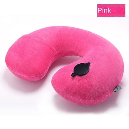 Mjuk bekväm resekudde U-formad halskudde för bil Rose Red 43*27*9cm