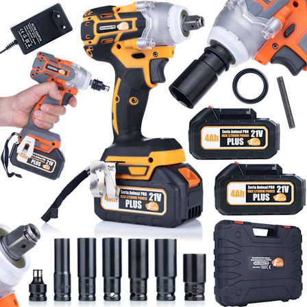 Slagtrekker 21V OD21V – 2X 4Ah Batterier | 350 Nm | 7 Piper | Børsteløs Motor | Koffert